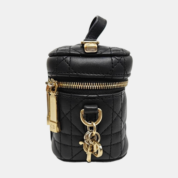 Lady Dior Super Mini Cannage Lambskin Black