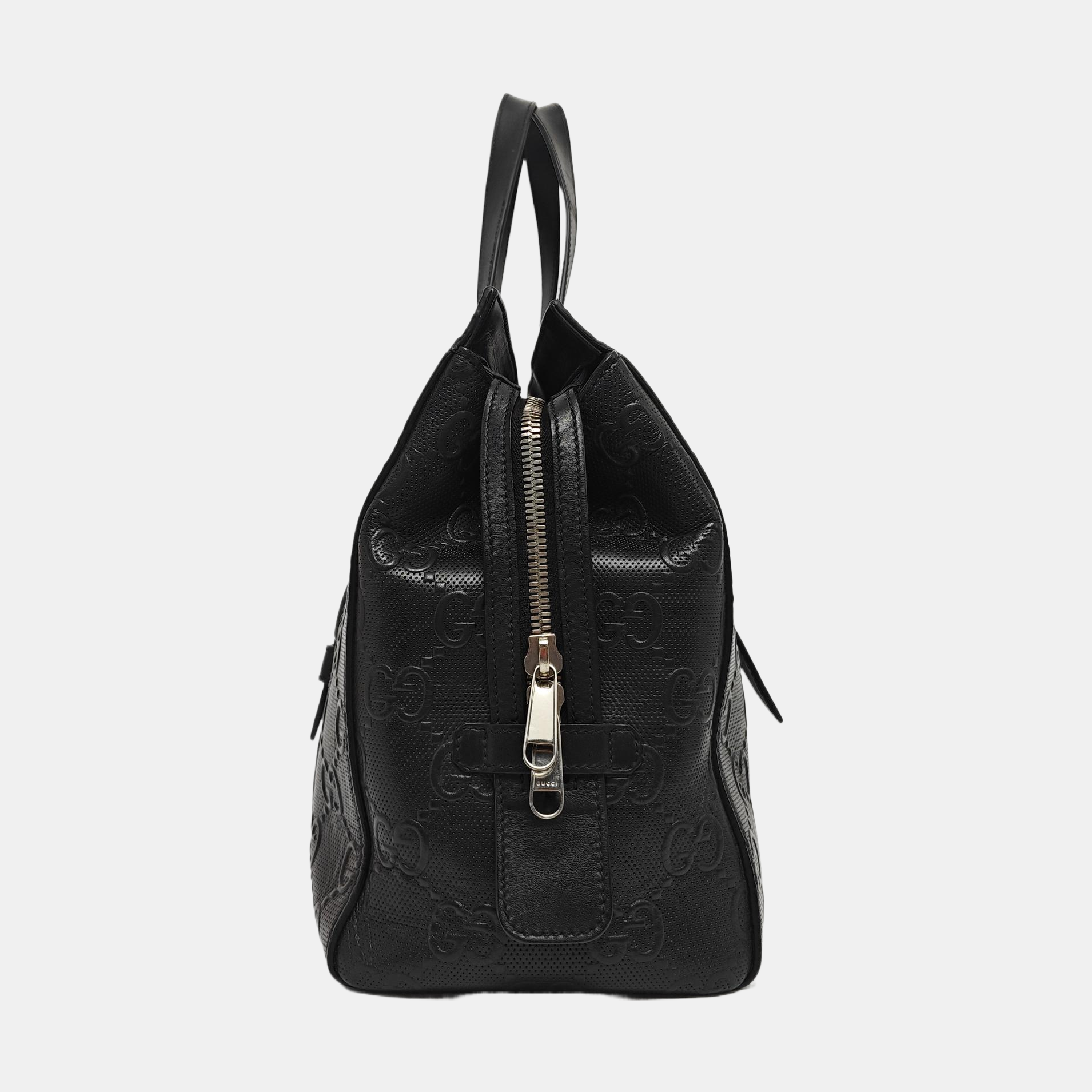 Monogram Calfskin Tote Bag Black