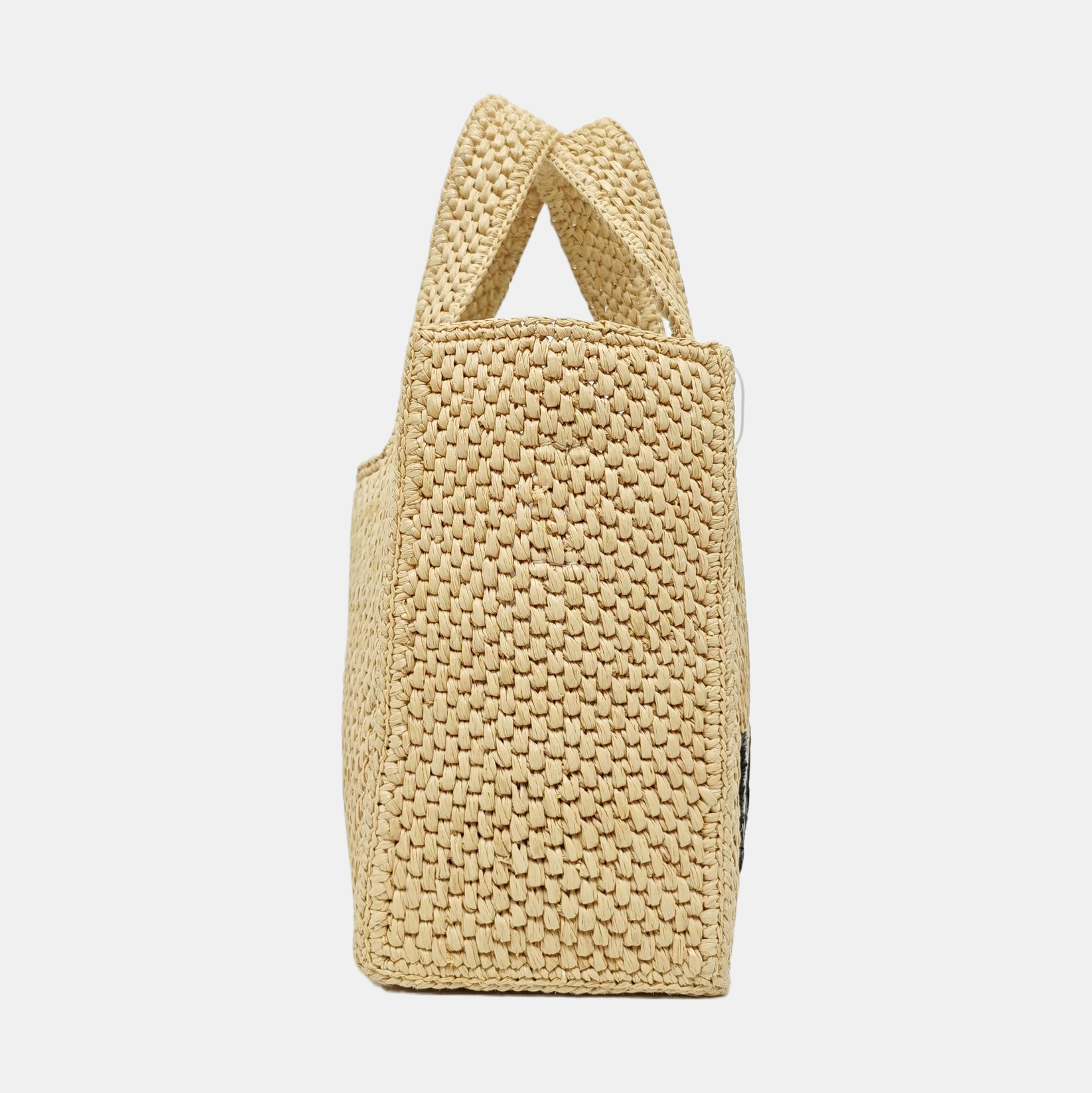 Font Tote Small Straw Beige