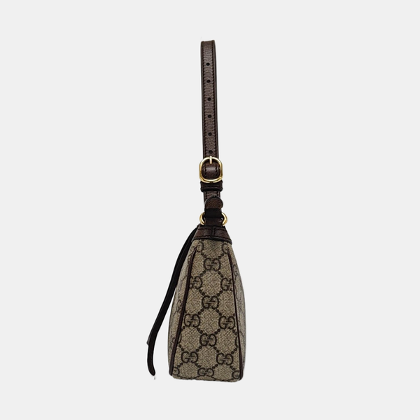 Ophidia Small Monogram Coated Canvas Brown