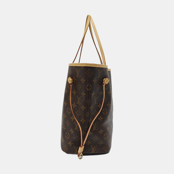NEVERFULL MM Monogram Coated Canvas Brown