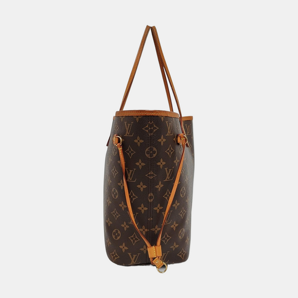 NEVERFULL MM Monogram Coated Canvas Brown