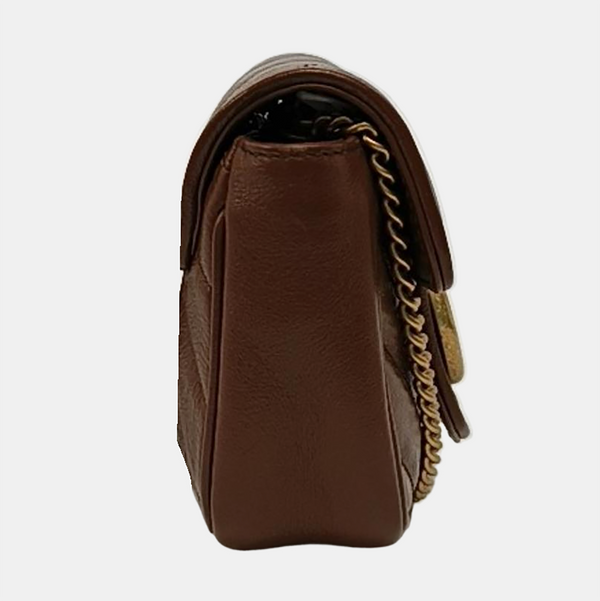 GG Marmont Mini Quilted Calfskin Brown
