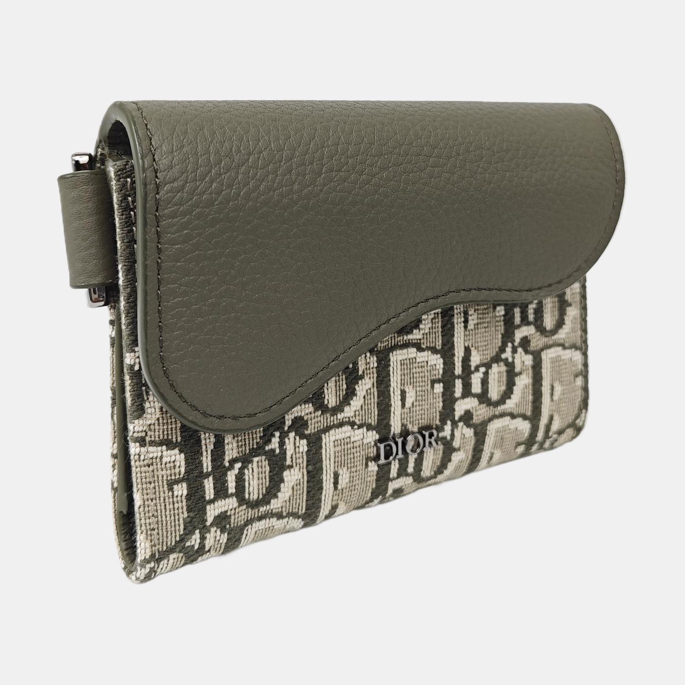 Saddle Mini Oblique Canvas Green