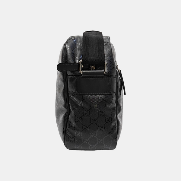Monogram Coated Canvas Crossbody Bag Black
