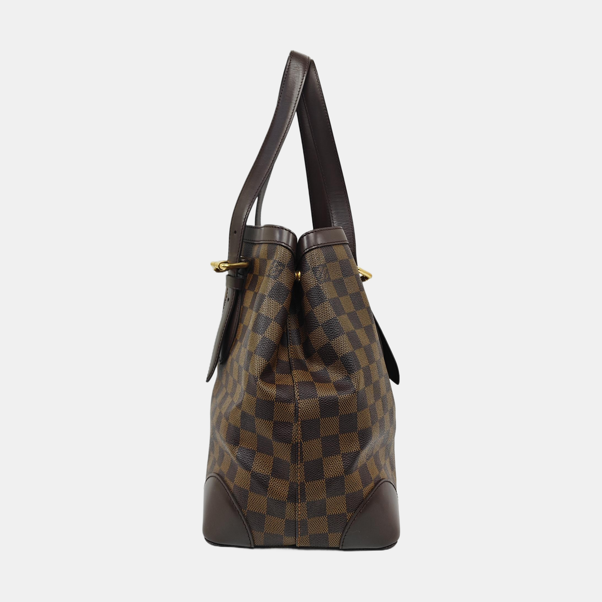 HAMPSTEAD MM Damier Ebene Coated Canvas Brown