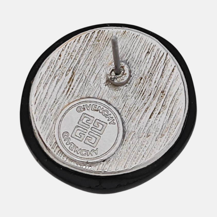 Metal Black Stud Earrings
