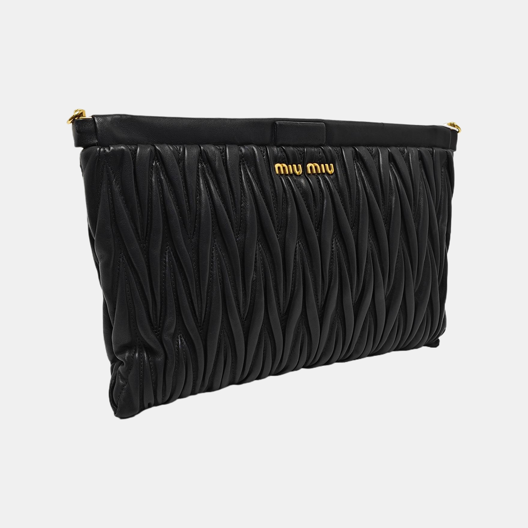 Quilted Lambskin Clutch Black