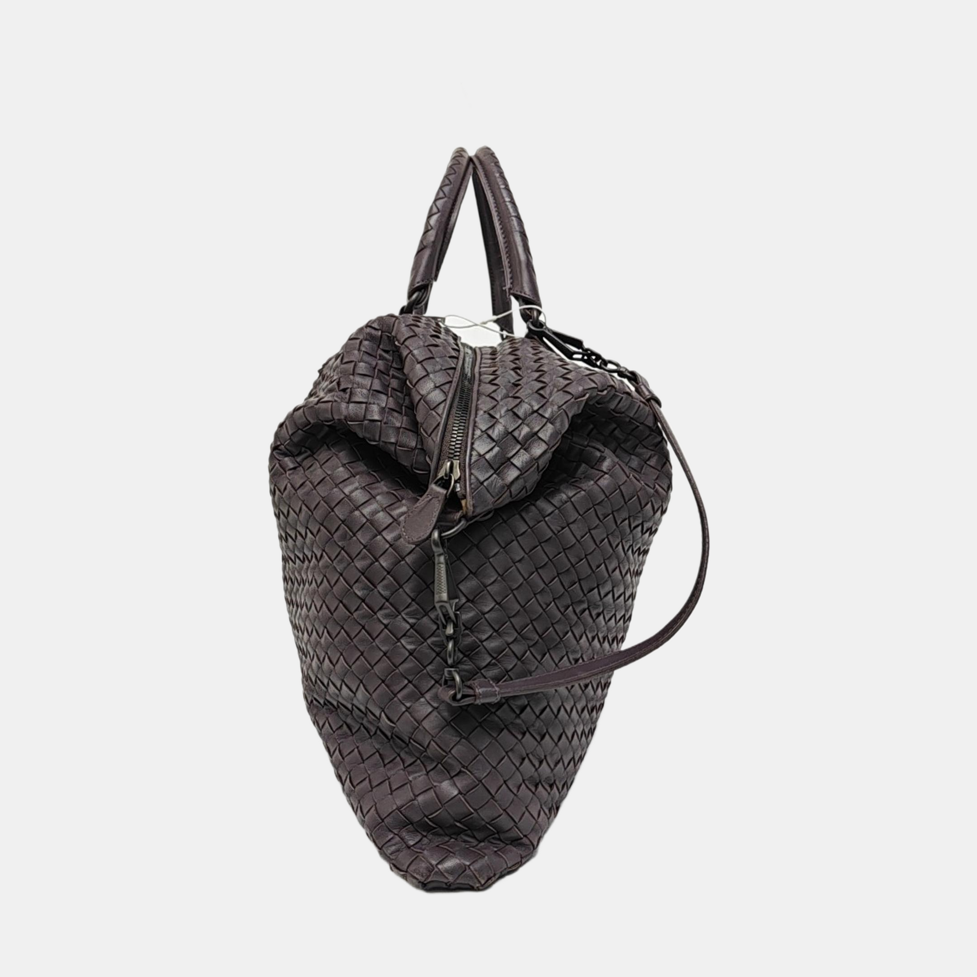Lambskin Shoulder Bag Gray