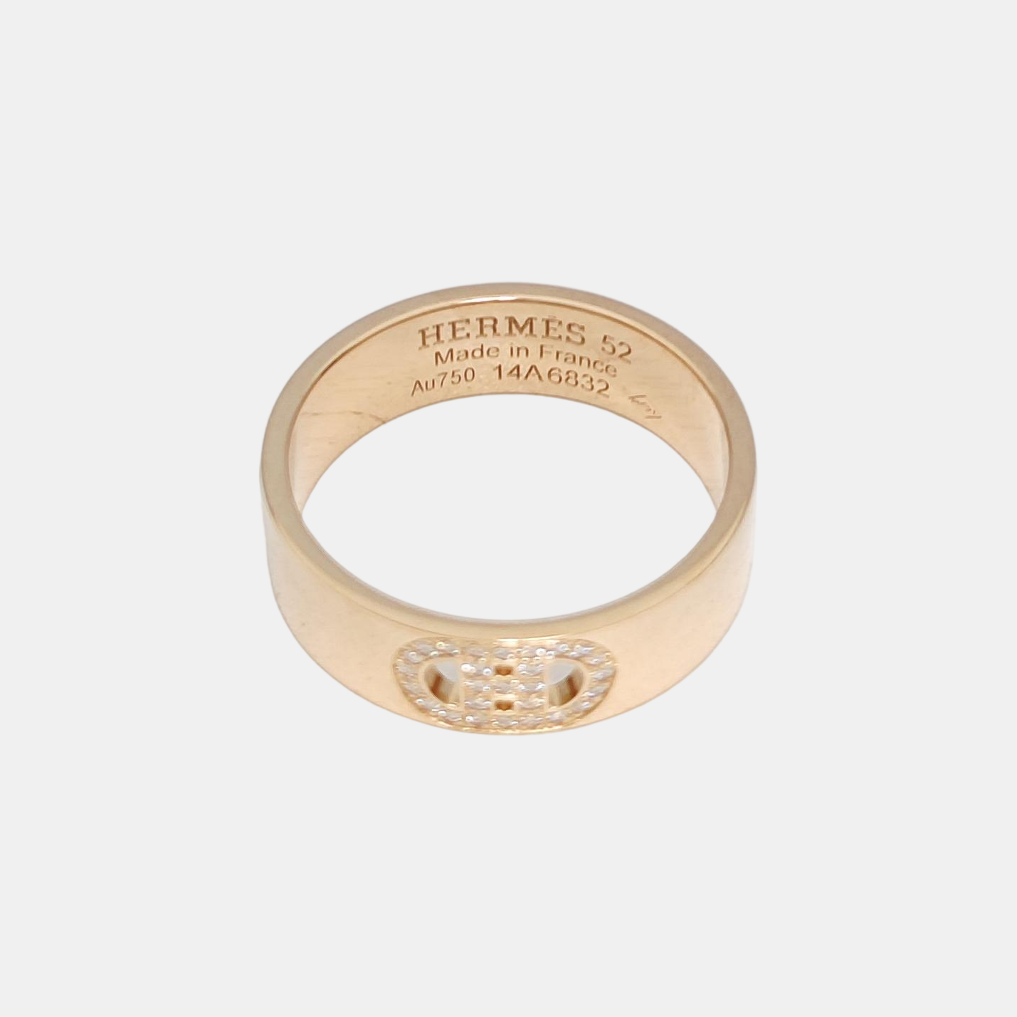 H D'ancre 18k Rose Gold Ring EU 52