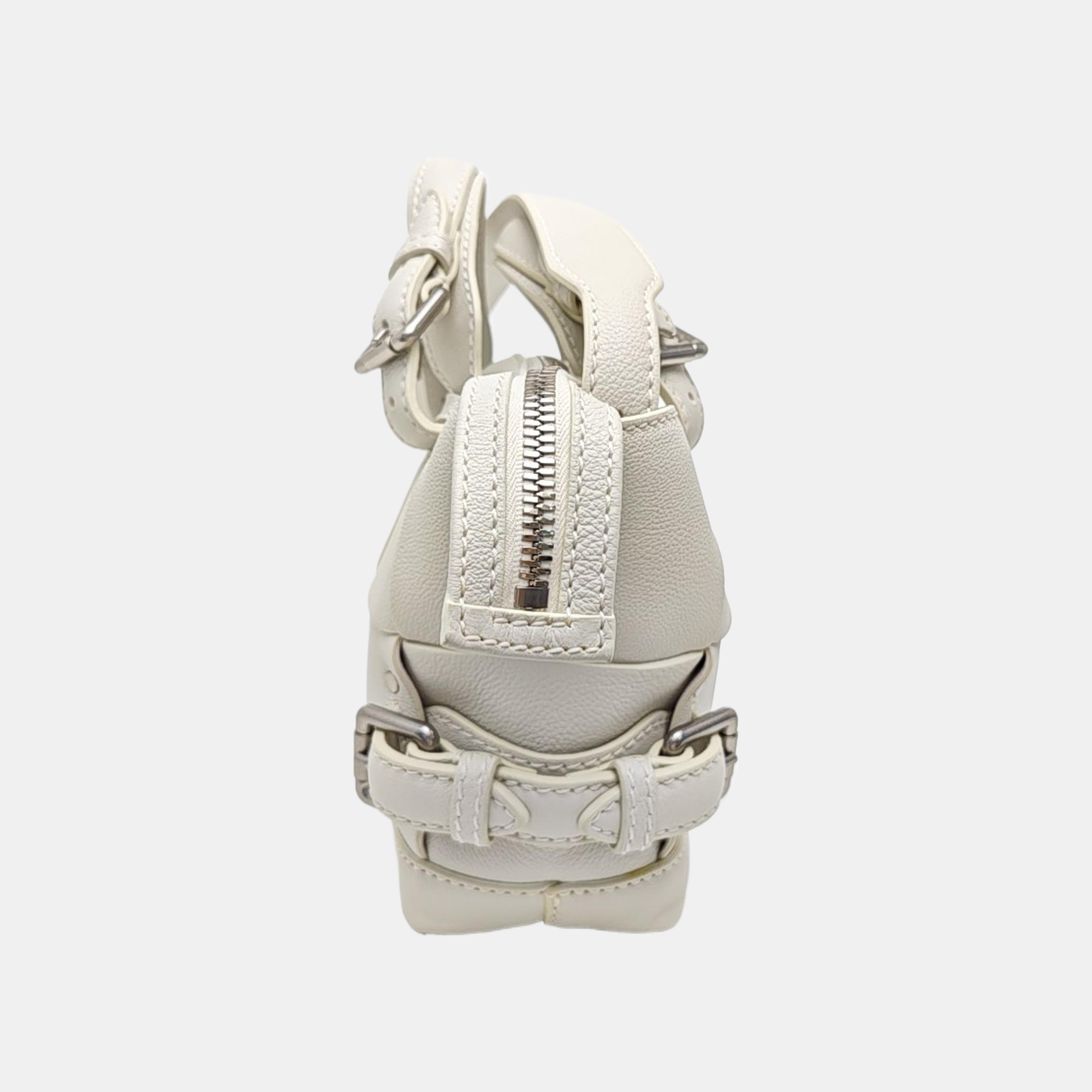 Calfskin Shoulder Bag White