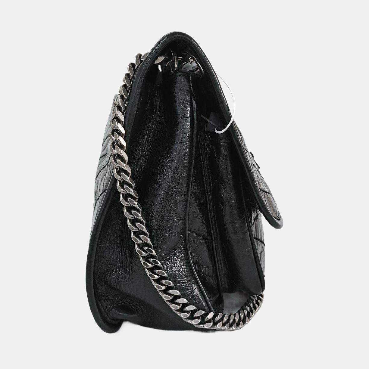 NIKI Medium Chevron Calfskin Black