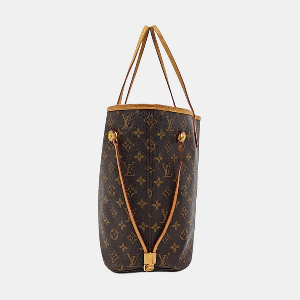 NEVERFULL MM Monogram Coated Canvas Brown