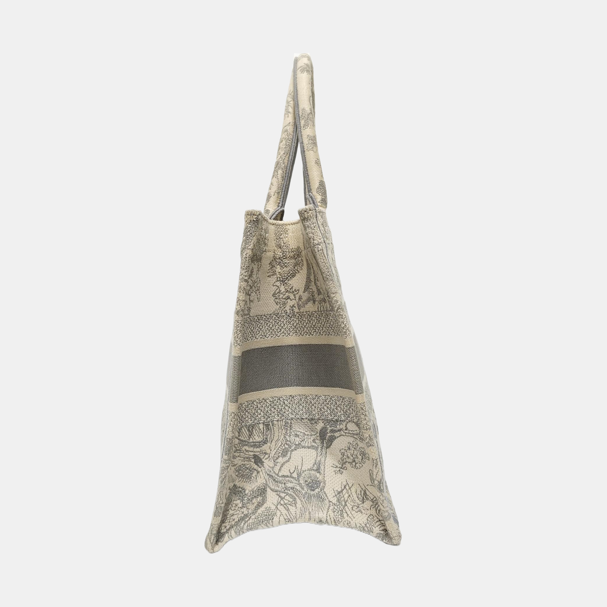 Book Tote Medium Canvas Gray