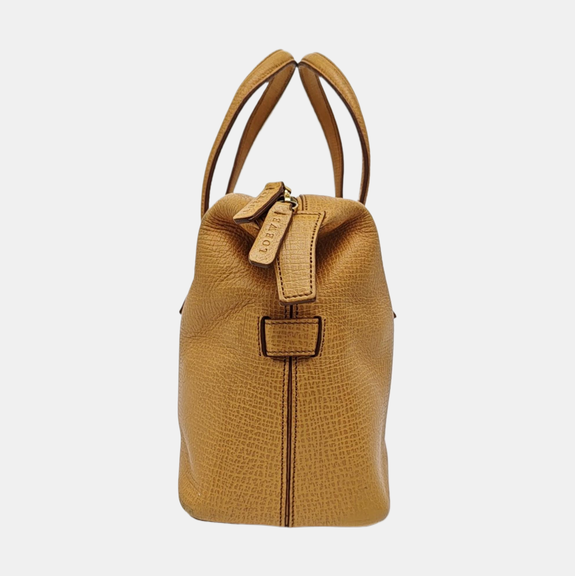 Calfskin Top Handle Bag Brown