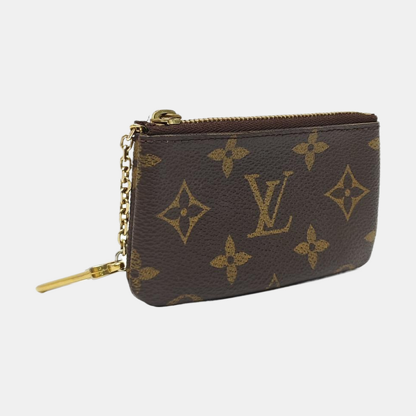 Monogram Coated Canvas Key Pouch Brown