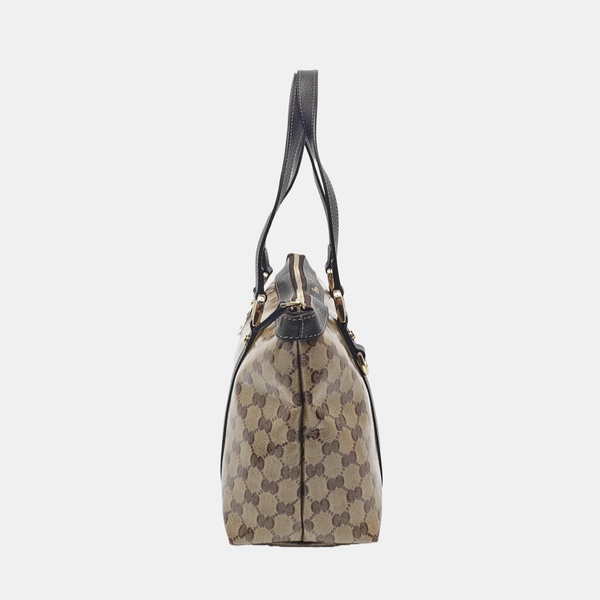 Abbey Monogram Coated Canvas Beige