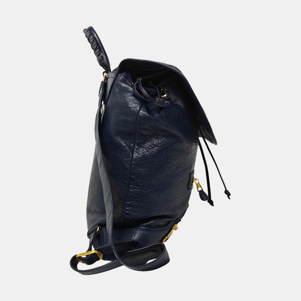 Authenticated pre-owned  Classic Metallic Edge City Calfskin Blue - Backpack at Looply