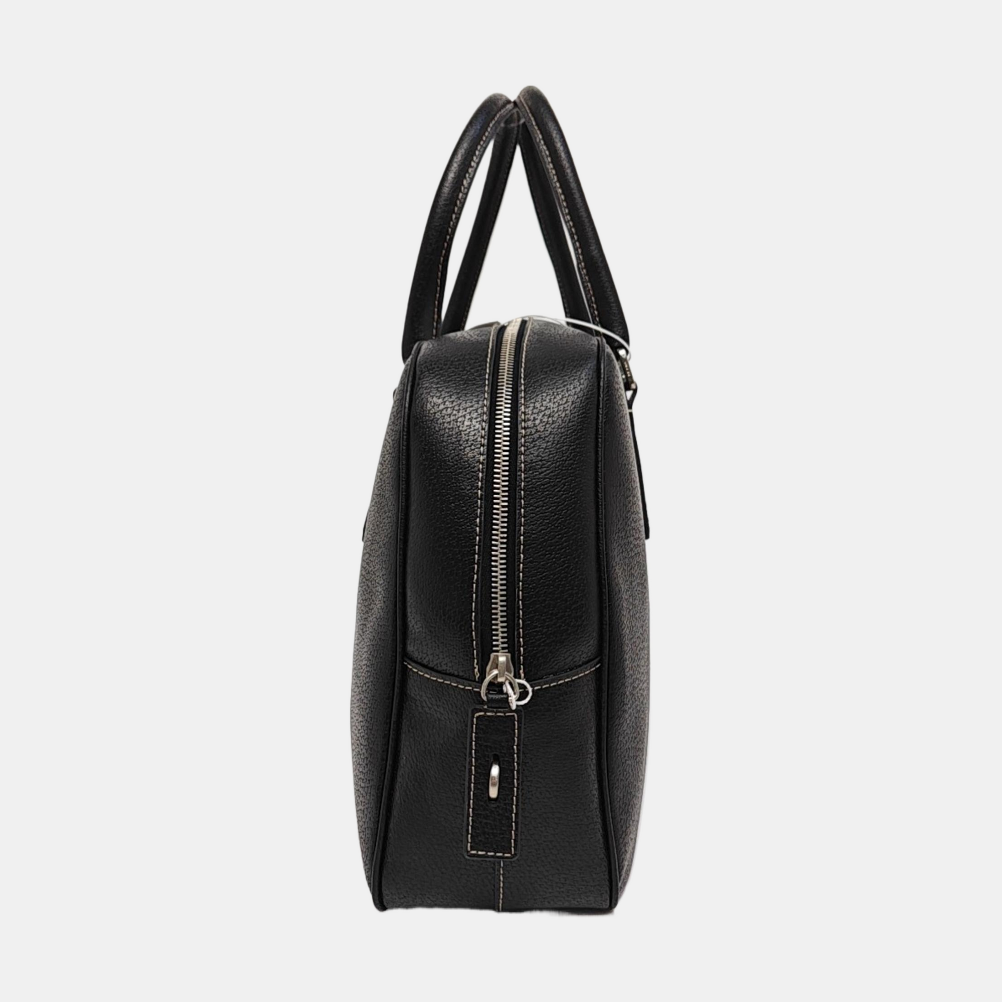 Calfskin Top Handle Bag Black