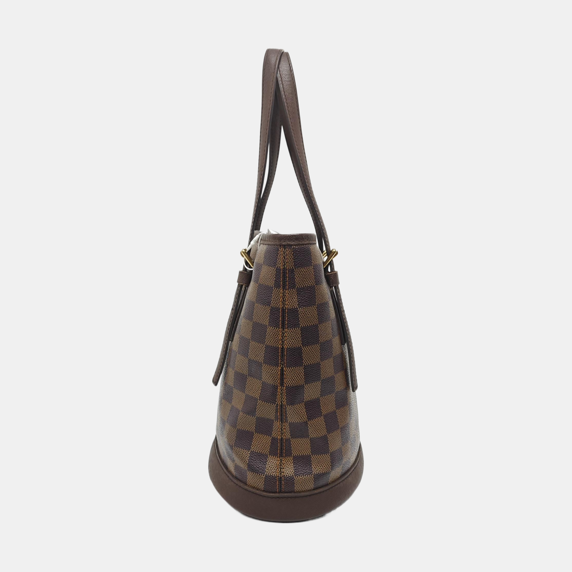 BUCKET PM Damier Ebene Coated Canvas Brown