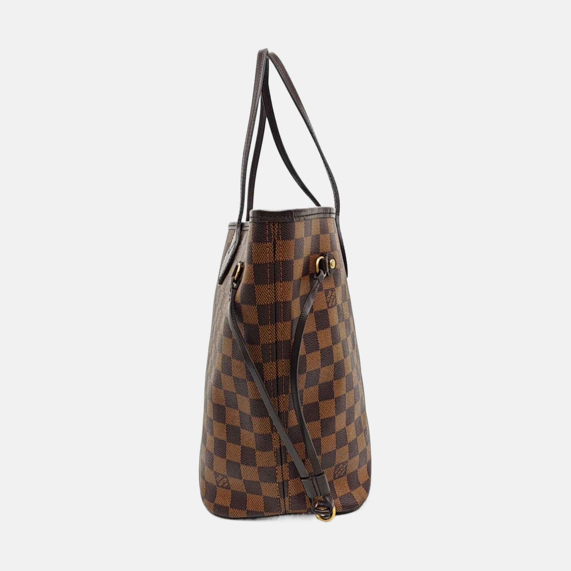 NEVERFULL MM Damier Ebene Coated Canvas Brown