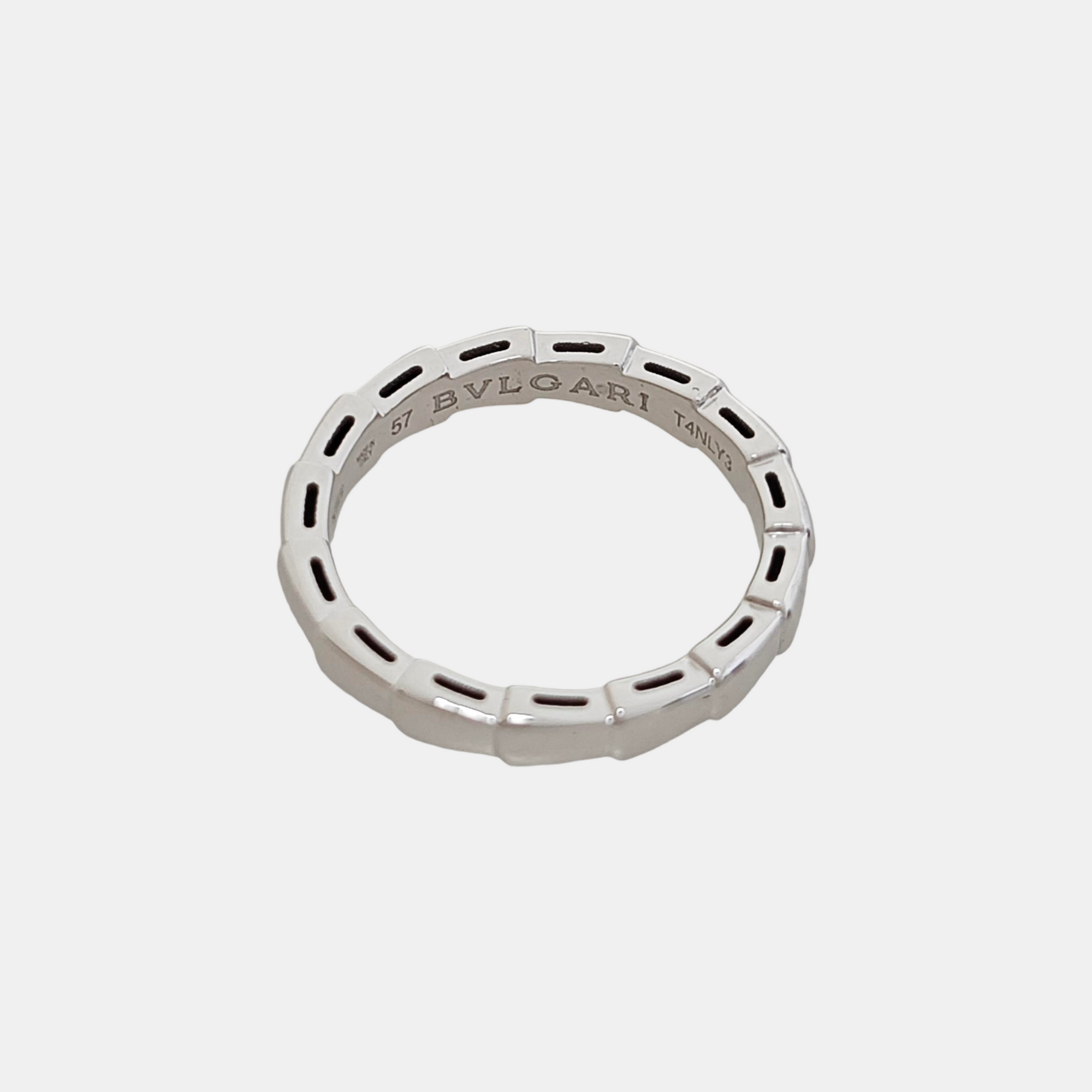 SERPENTI 18k White Gold Silver Ring EU 57