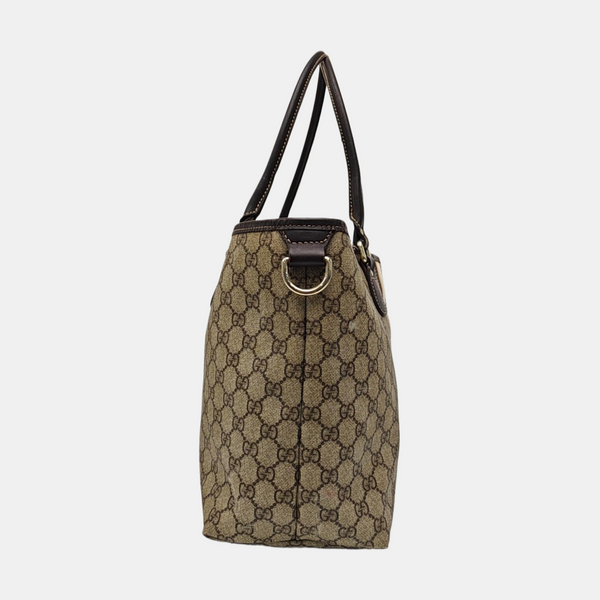 Monogram Coated Canvas Tote Bag Beige