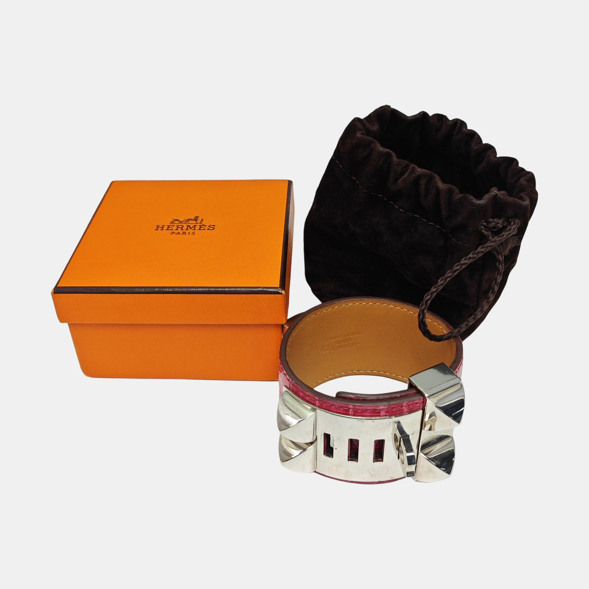 Collier De Chien Leather Red Bangle