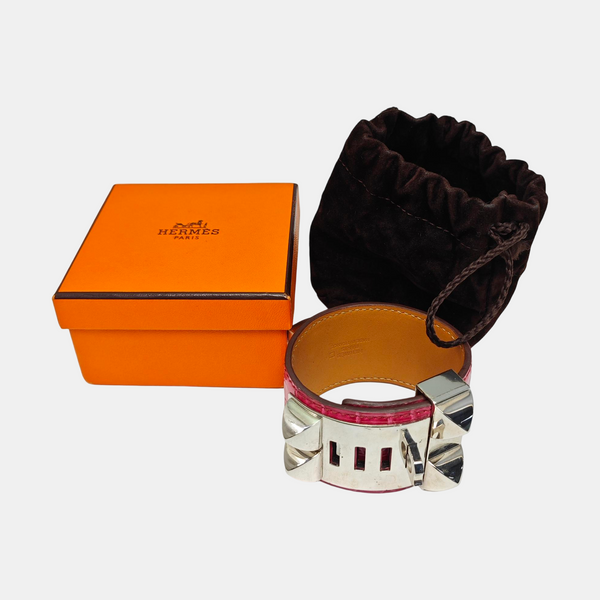 Collier De Chien Leather Red Bangle