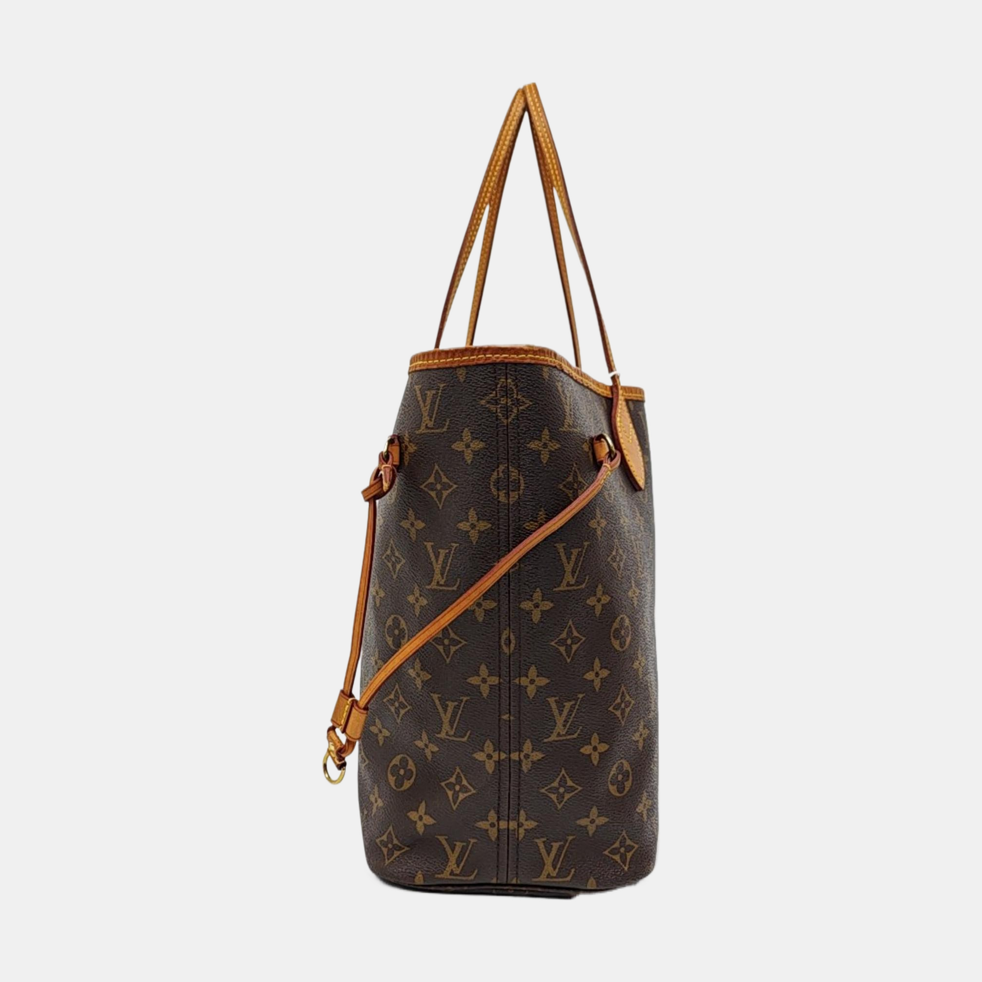 NEVERFULL MM Monogram Coated Canvas Brown
