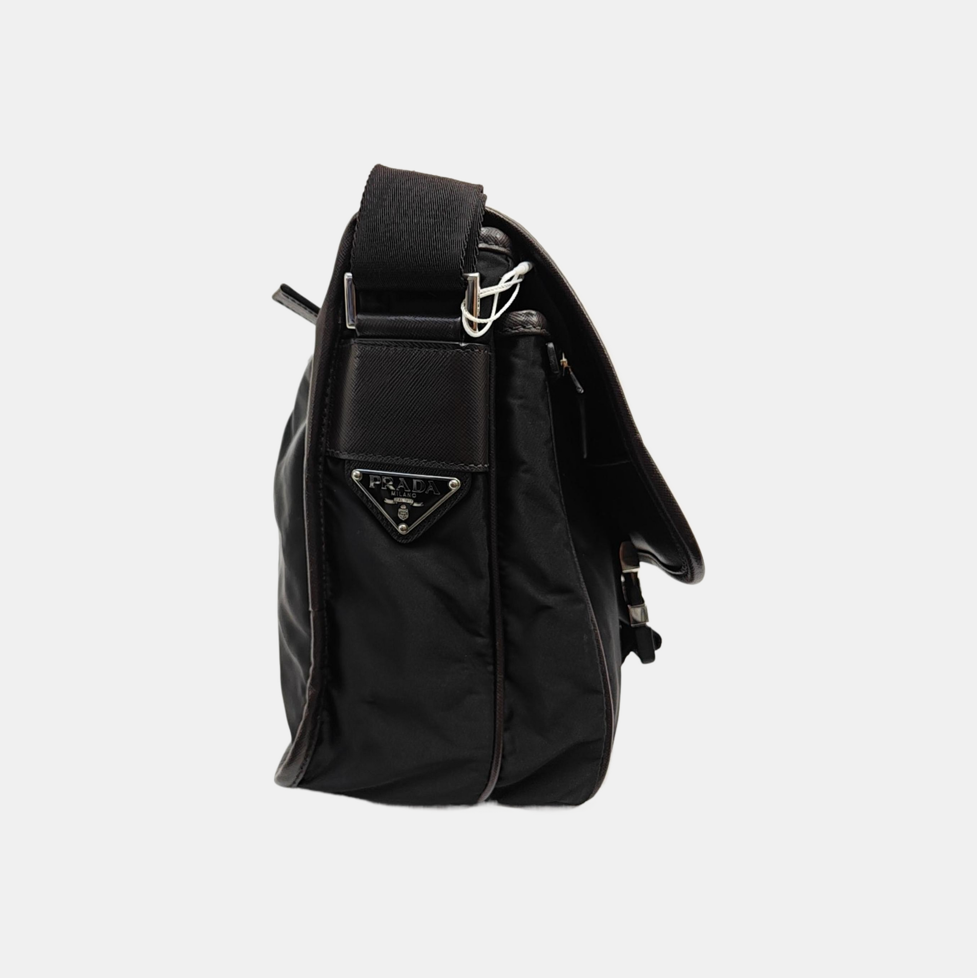 Nylon Shoulder Bag Black