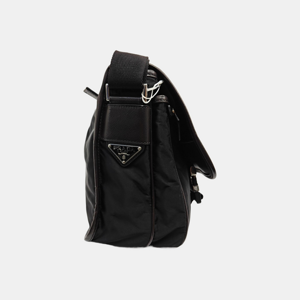 Nylon Shoulder Bag Black