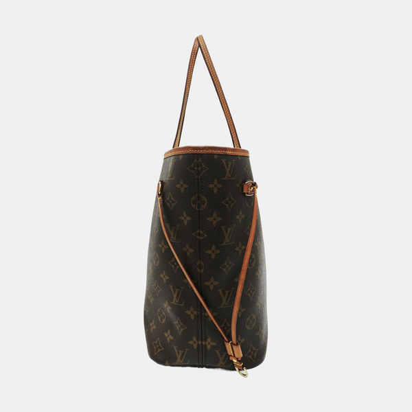NEVERFULL MM Monogram Coated Canvas Brown