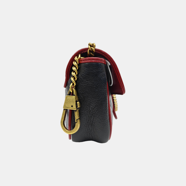 GG Marmont Super Mini Quilted Calfskin Black