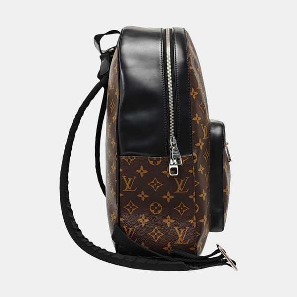 JOSH Monogram Coated Canvas Brown