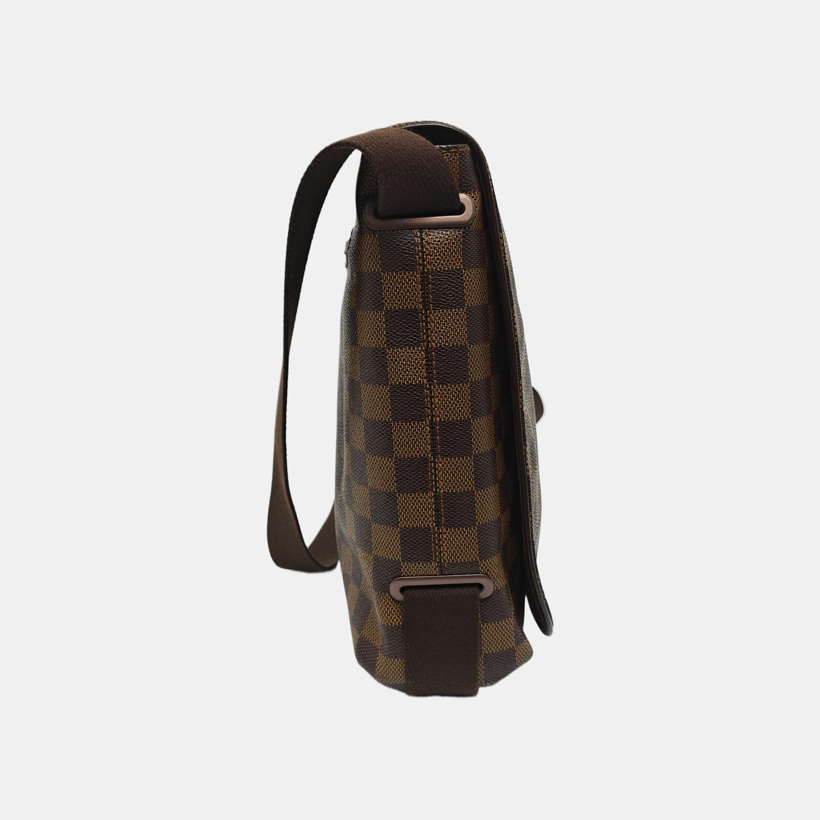 DISTRICT MM Damier Ebene Coated Canvas Brown
