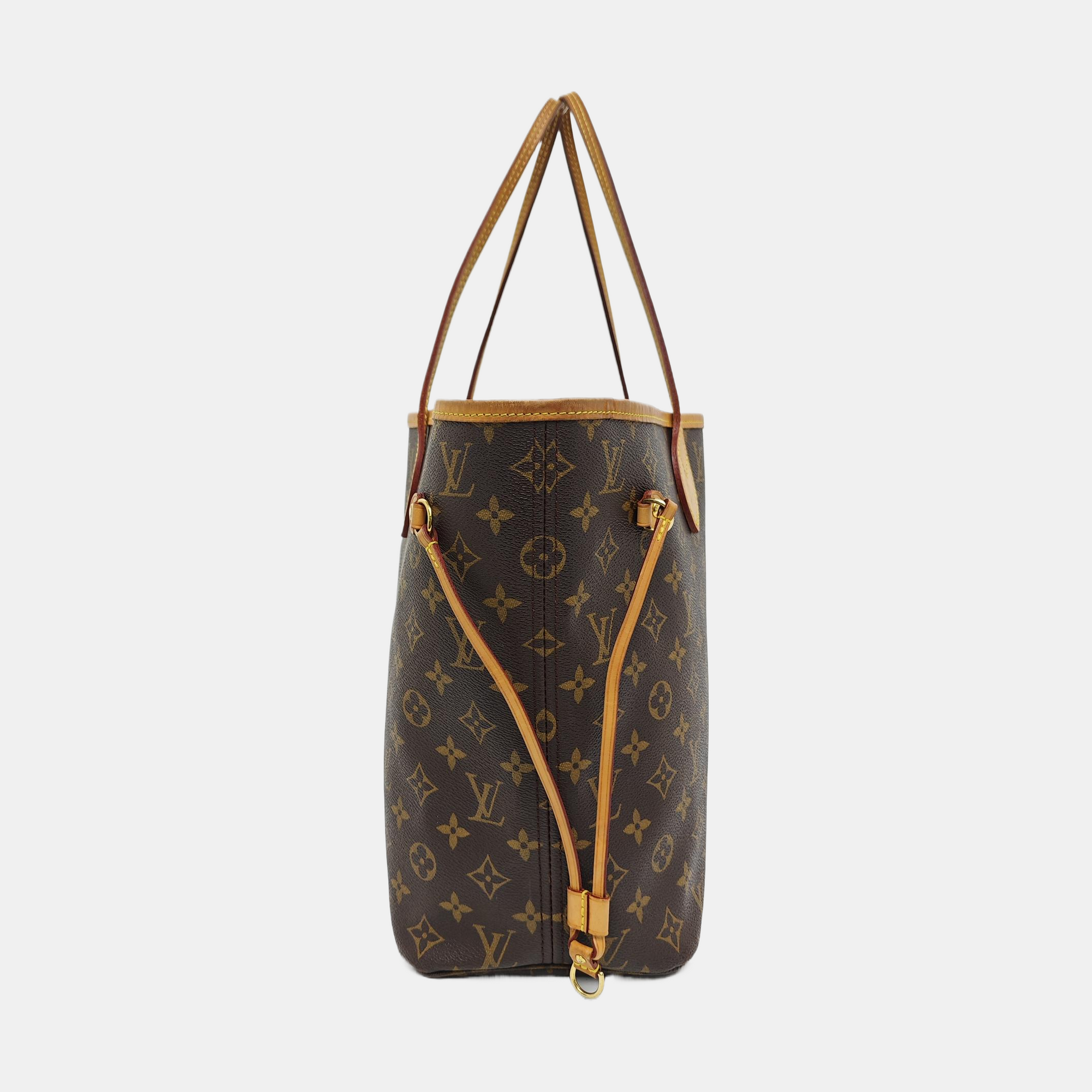 NEVERFULL MM Monogram Coated Canvas Brown