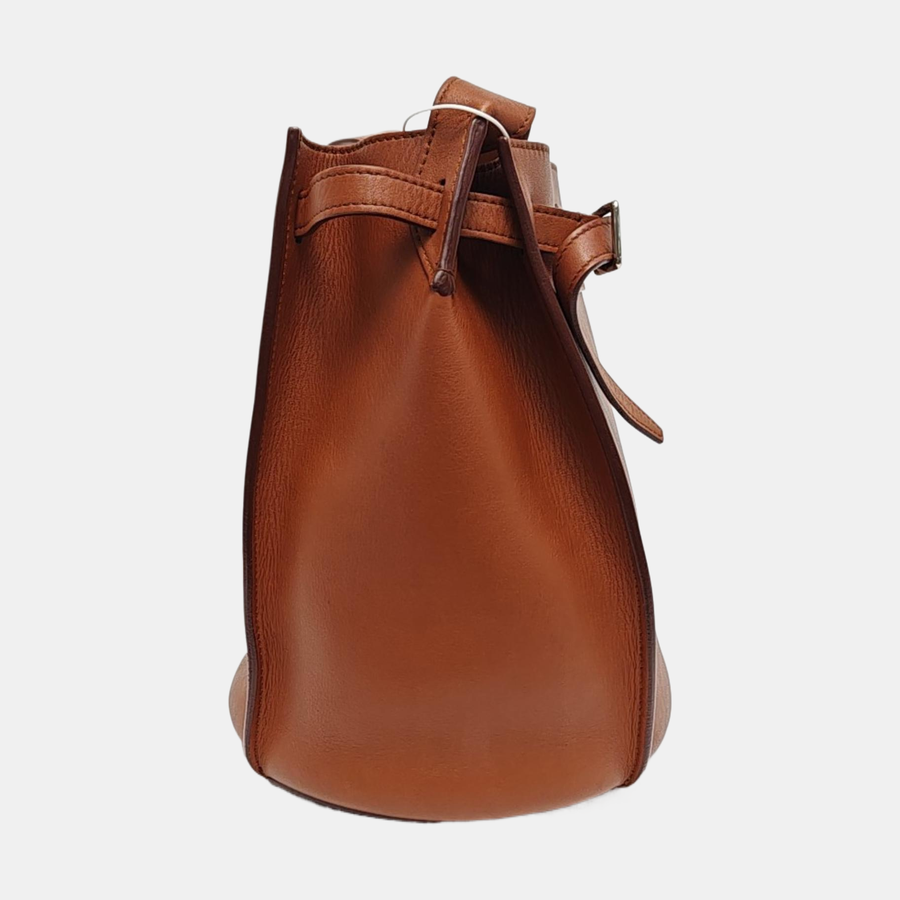 Authenticated pre-owned  BIG BAG Calfskin Brown - Bucket Bag at Looply