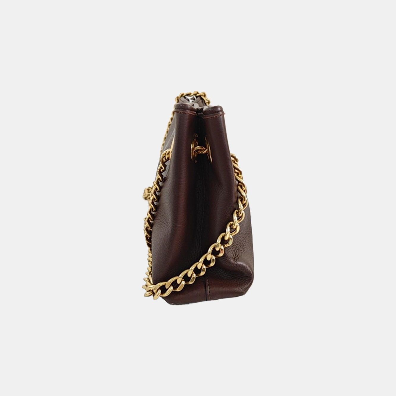Calfskin Shoulder Bag Brown
