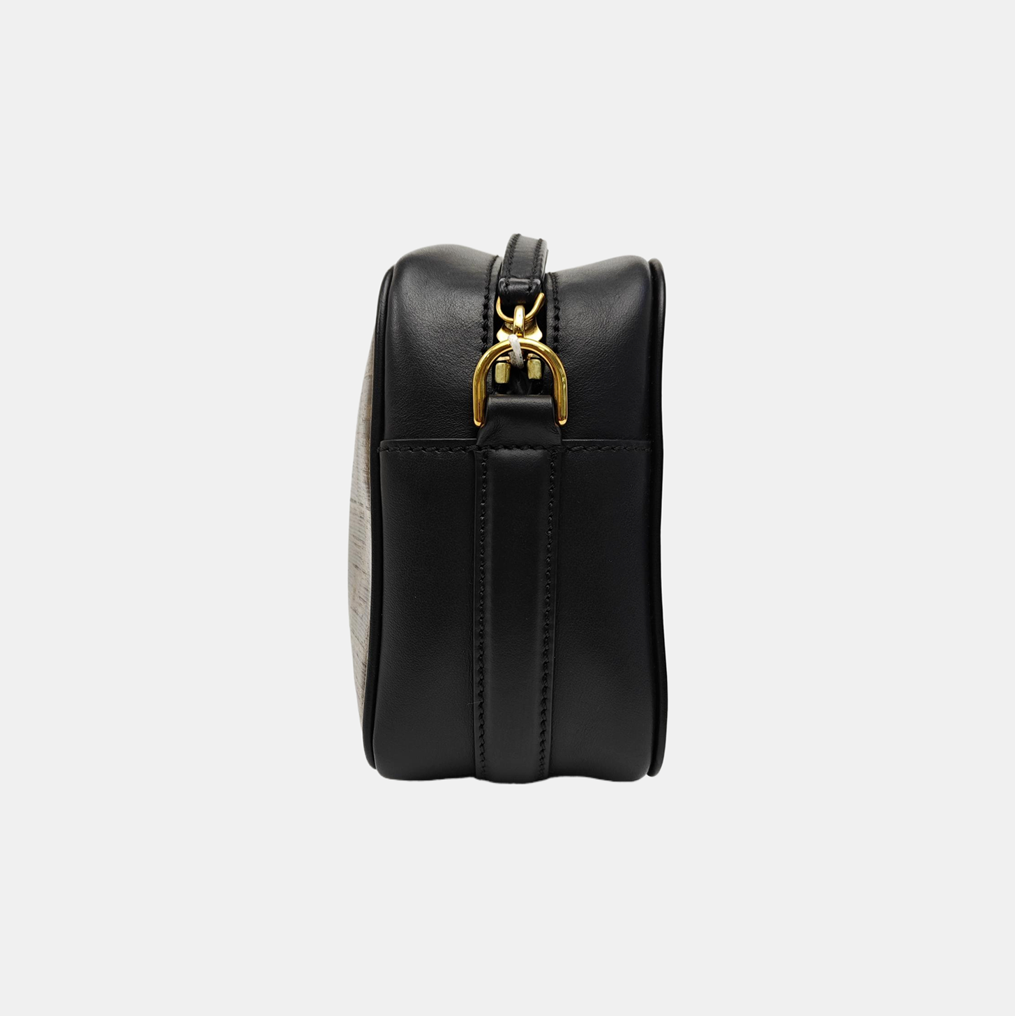 Coated Canvas Shoulder Bag Brown