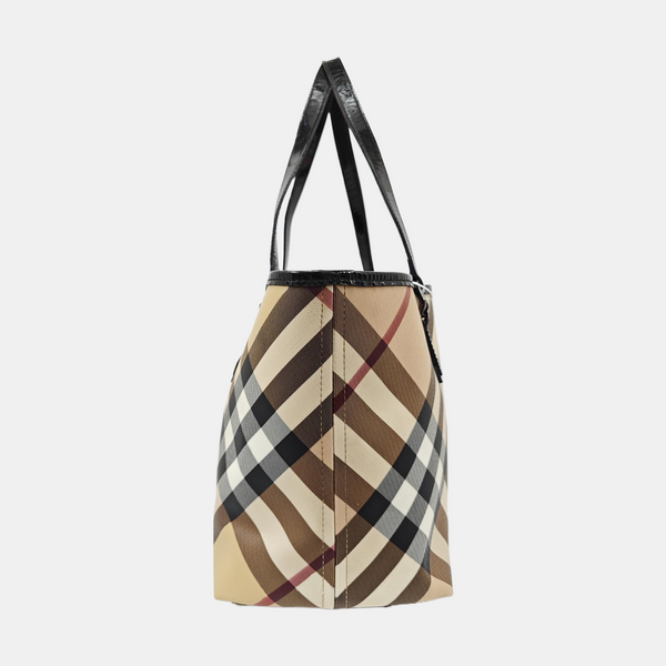 Reversible Bag Medium Coated Canvas Beige