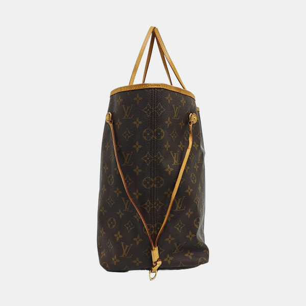 NEVERFULL GM Monogram Coated Canvas Brown