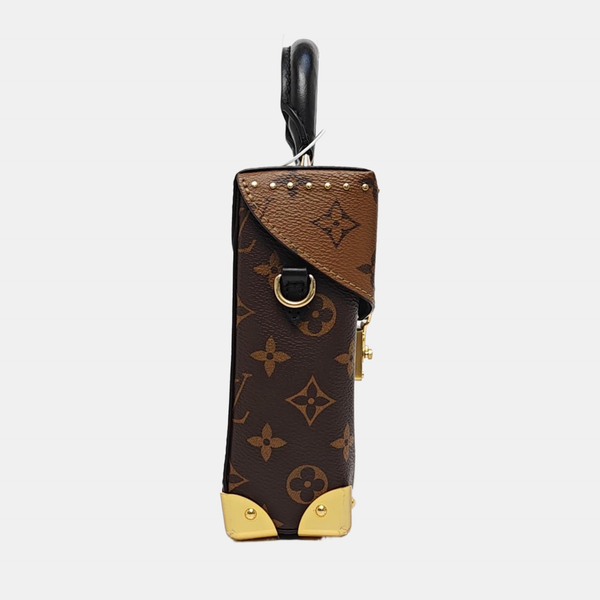 CAMERA BOX Monogram Coated Canvas Brown