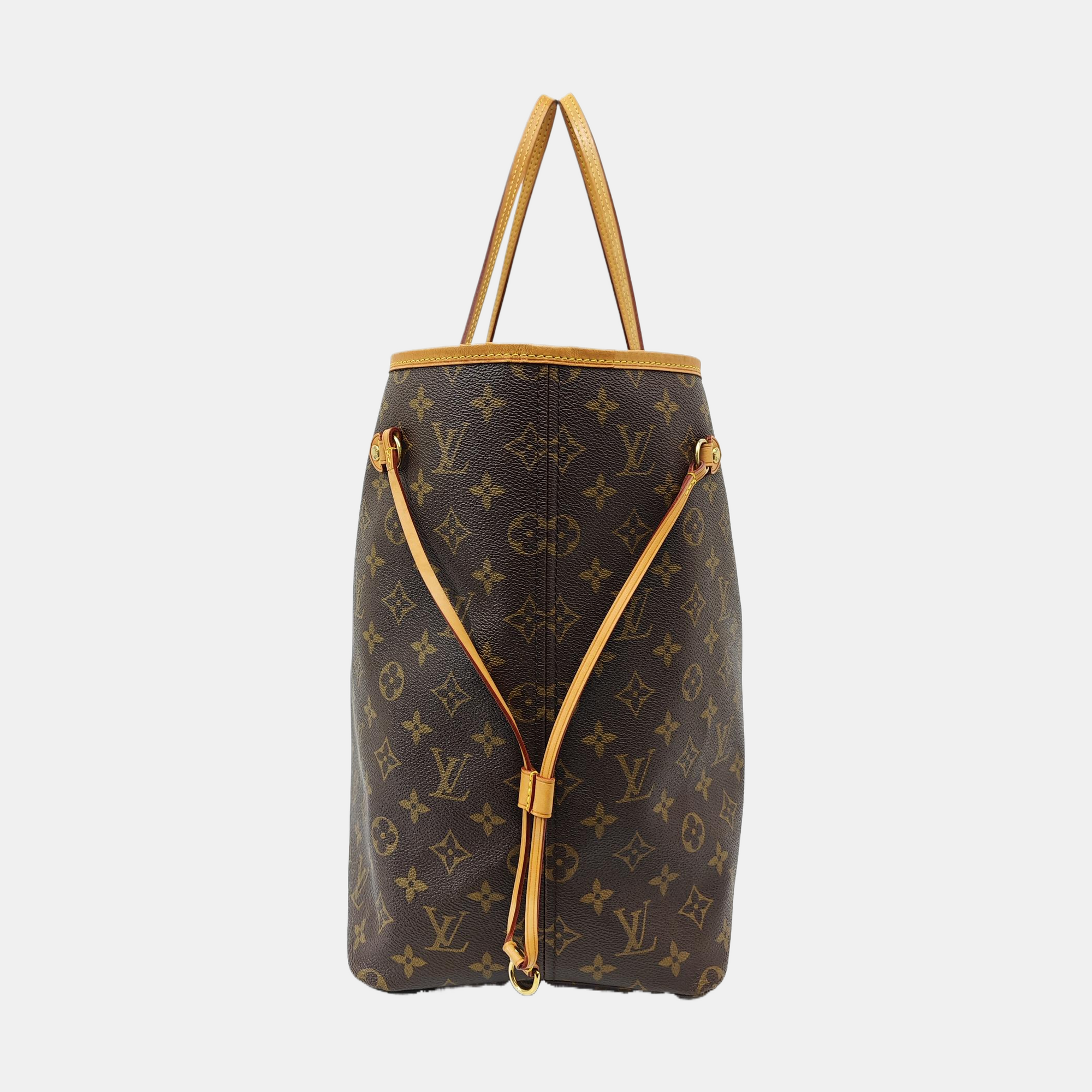 NEVERFULL GM Monogram Coated Canvas Brown
