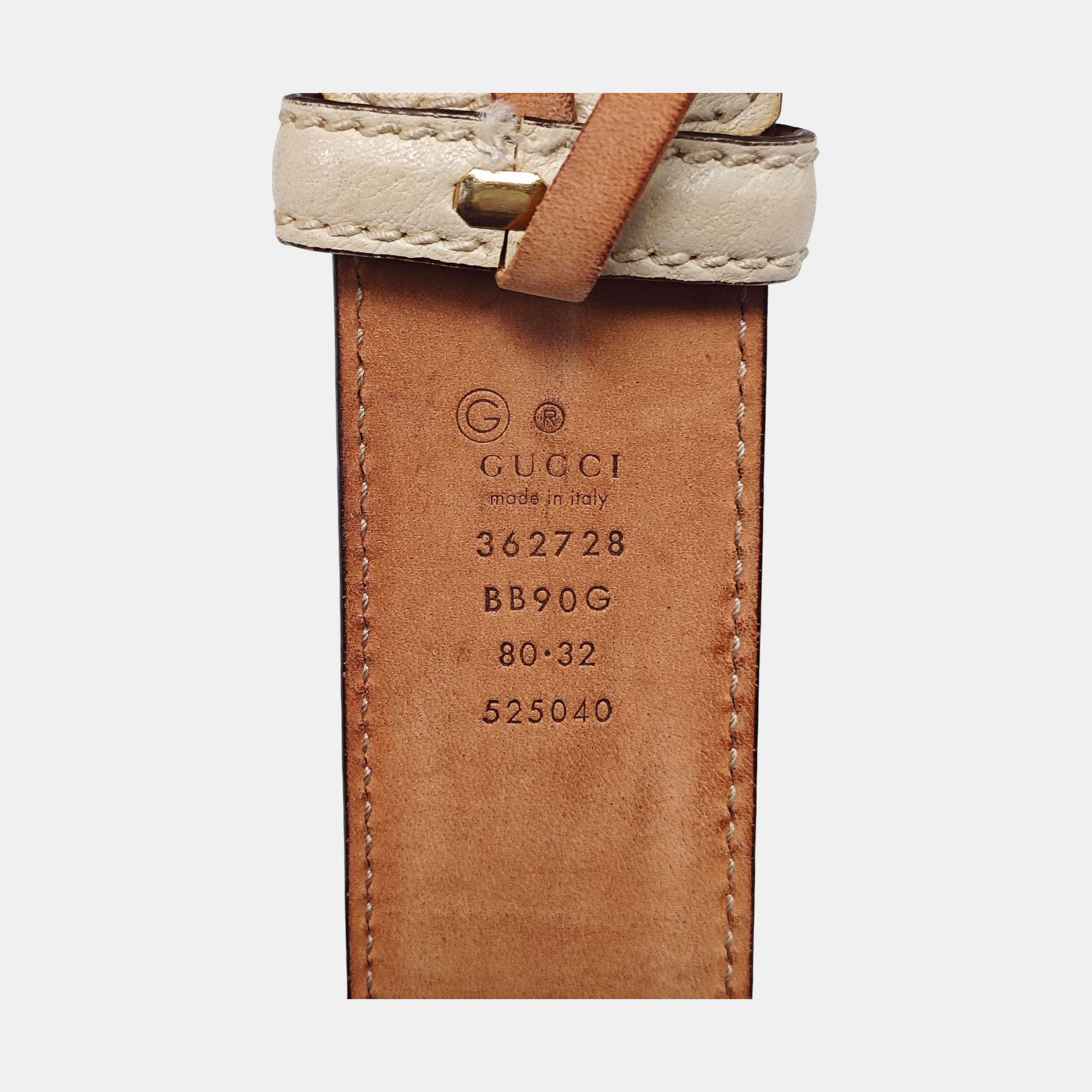 Leather Belt White