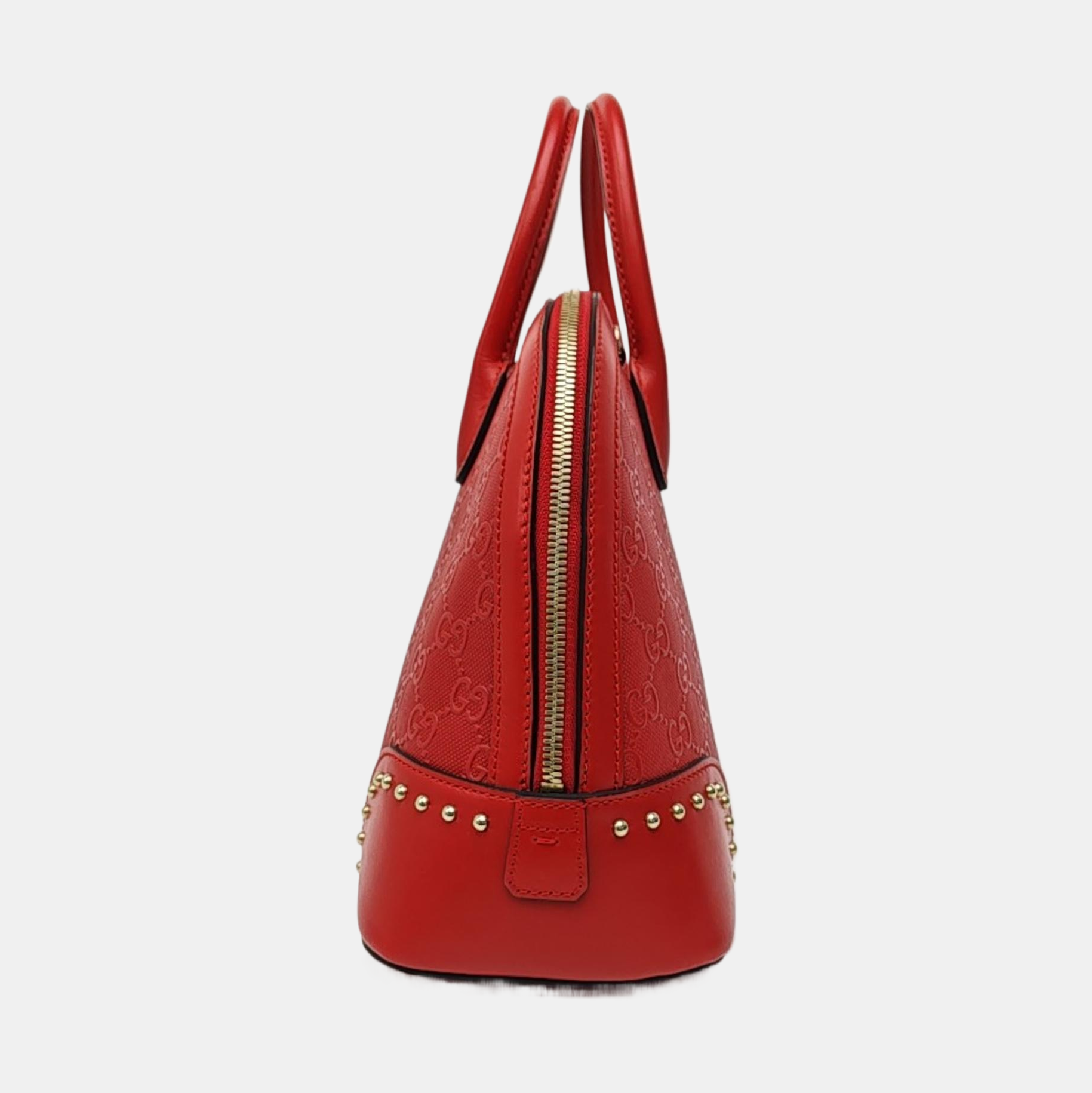 Calfskin Top Handle Bag Red