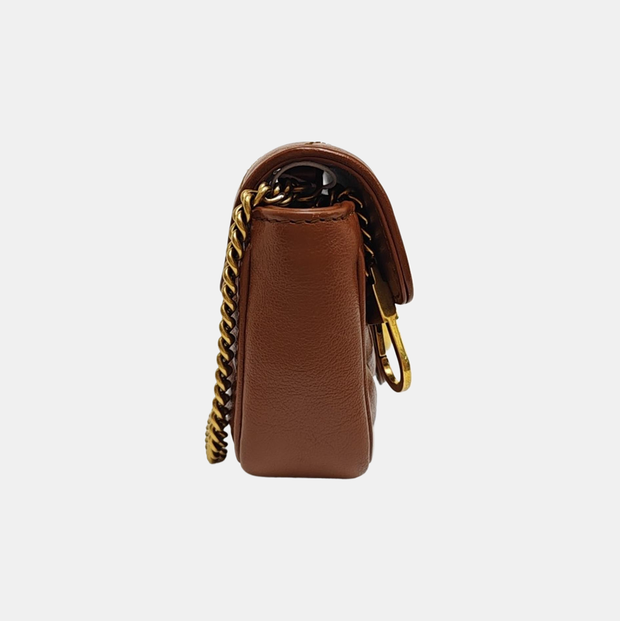 GG Marmont Mini Quilted Calfskin Brown