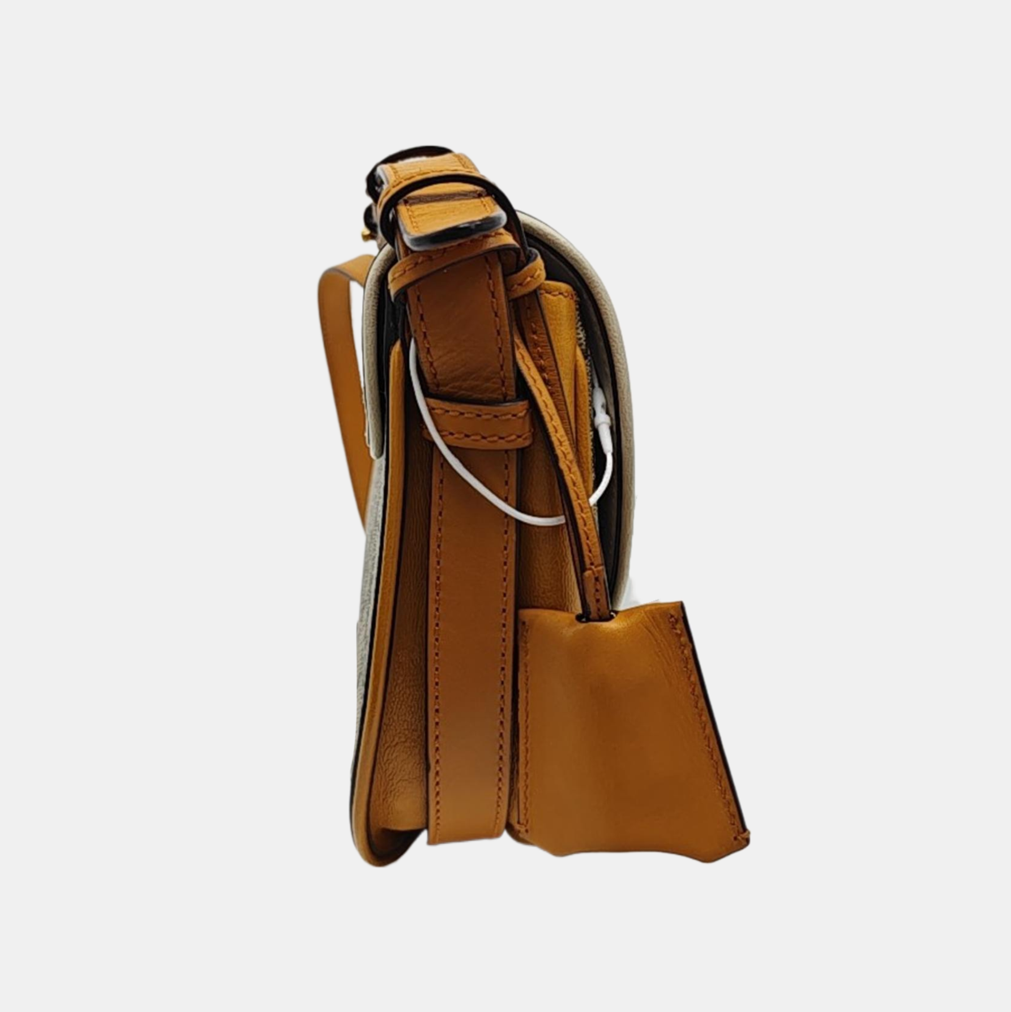 Padlock Small Monogram Coated Canvas Beige