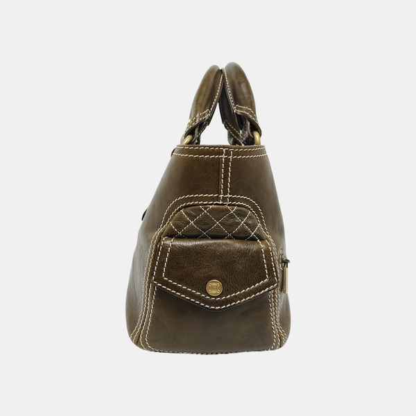 BOOGIE Medium Quilted Calfskin Green