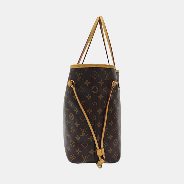 NEVERFULL MM Monogram Coated Canvas Brown